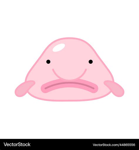 Cute blobfish clipart Royalty Free Vector Image