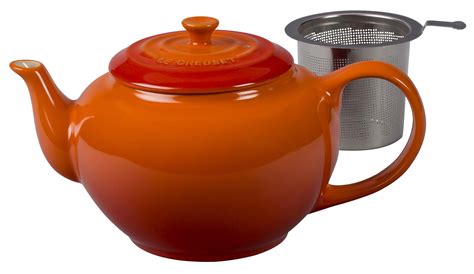 Le Creuset Stoneware Large Teapot with Stainless Steel Infuser, Cassis ...