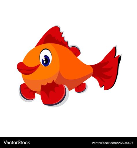 Fish cartoon or clipart cartoon isolated Vector Image