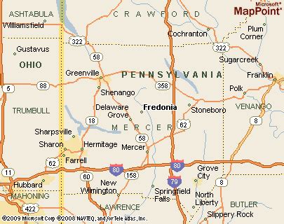 Fredonia, Pennsylvania Area Map & More