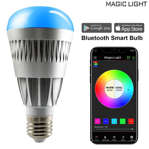 MagicLight Bluetooth Pro Color Smart A19 Light Bulb, 80W Equivalent, No ...