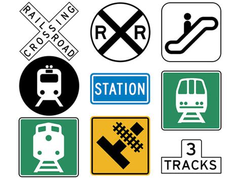 Train Station Signs Wall Decal Sticker Set – WallMonkeys.com