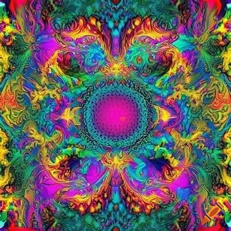 Psychedelic fractal molecule art on Craiyon