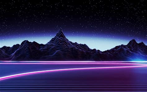 Neon Mountain Wallpapers - Top Free Neon Mountain Backgrounds ...