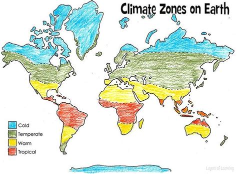 World Map With Climate Zones - World Time Zone Map