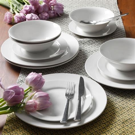 Dinnerware, dinnerware set, dinnerware set modern - 12-Piece New White ...