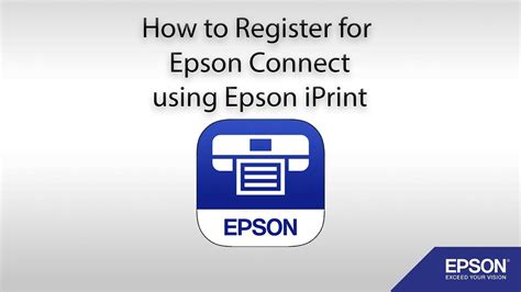 How to Register for Epson Connect using Epson iPrint - YouTube