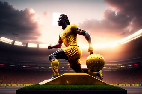 Lexica - Football player Pele statue size like Christ the Redeemer in ...