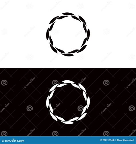 Black and White Circle Vector Logo Template Stock Vector - Illustration ...