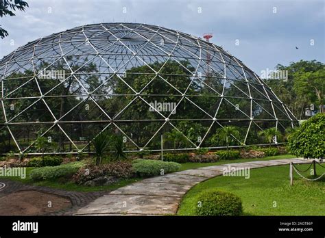 The aviary in the "Beautiful Indonesia" Miniature Park, Jakarta Stock ...