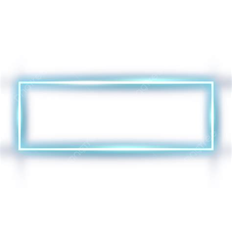 Blue Glow Light PNG Transparent, Neon Square Frame Gradient Glow Bright ...