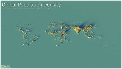 3D Map: The World’s Largest Population Density Centers - City Roma News