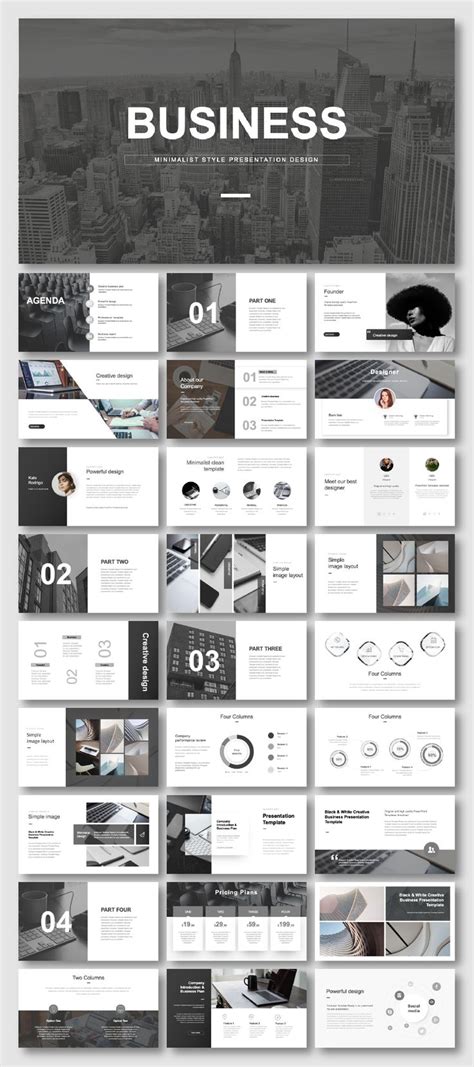 Black & White Useful Business Plan PowerPoint Template – Original and ...