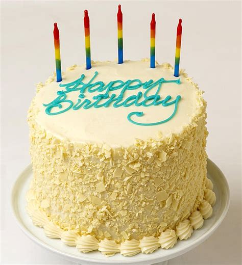 Happy Birthday Yellow Cream Cheese Frosted Cake | 1800Baskets.com