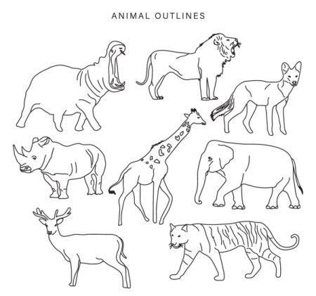 Rhino Outline Vectors - Download 1 Royalty-Free Graphics - Hello Vector