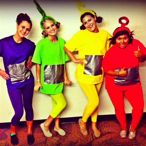 Homemade teletubbies Halloween costume... and these are my FRIENDS ...