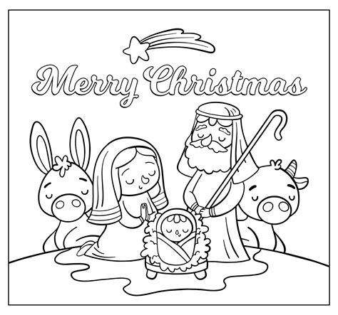 Coloring Page Of Nativity Scene | The Best Porn Website