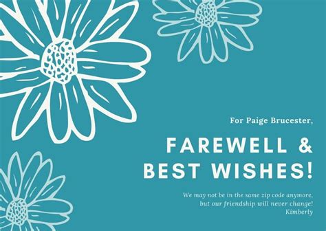 Farewell Card Template Word - Toptemplate.my.id