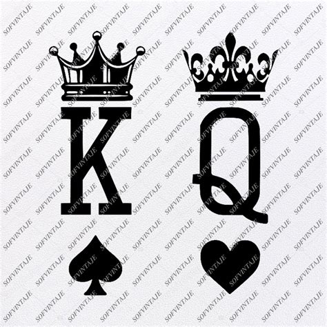 King Queen Svg File-King Queen crown Original Svg Design-crown Svg-Cli ...