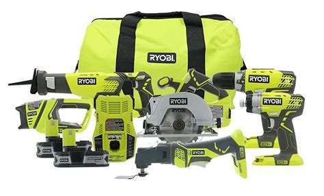 Ryobi 18-Volt ONE+ Lithium-Ion Ultimate Combo Power Tool Kit (6-Tool ...