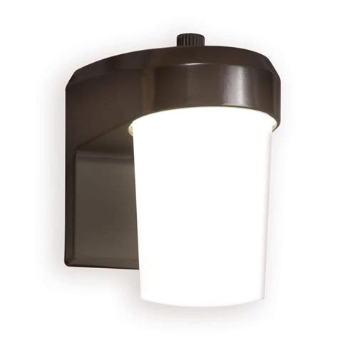 Halo Bronze Outdoor Integrated LED Entry and Patio Area Light with Dusk ...