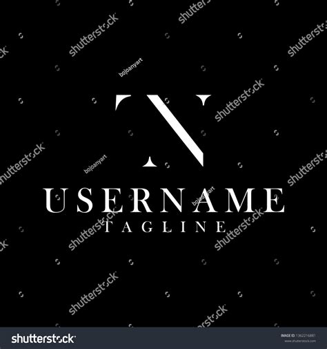 T N Logo Concept Black White Stock Vector (Royalty Free) 1362216881 ...