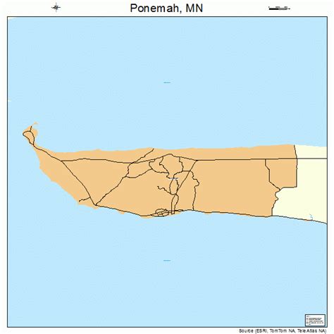 Ponemah Minnesota Street Map 2751892