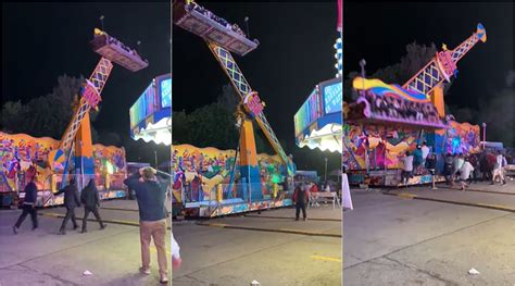 Watch: US fairground ride spins out of control, onlookers step in to ...