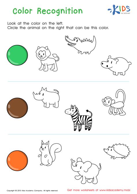 Color Recognition Worksheets For Preschoolers - Free Printable Templates