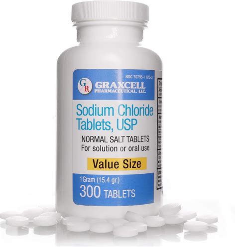 Sodium Chloride Tablets 1 Gm | 300 Count | Normal | Ubuy Nepal