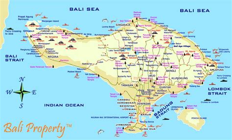 Bali Weather Forecast and Bali Map Info: Bali Island Street Map Detail ...