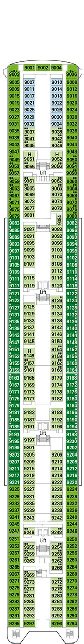 MSC Sinfonia Deck plan & cabin plan
