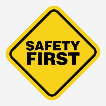 Premium Vector | Safety First Yellow Sign