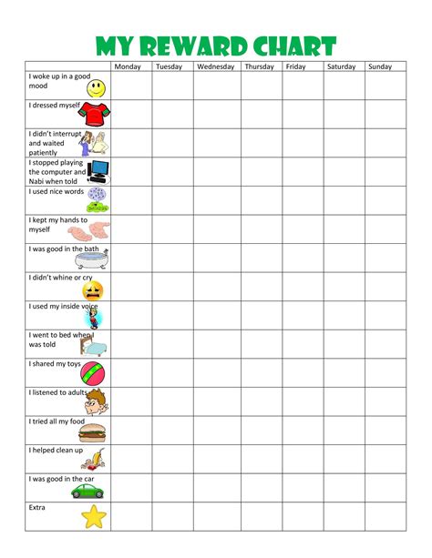 44 Printable Reward Charts For Kids PDF Excel Word - BehaviorChart.net