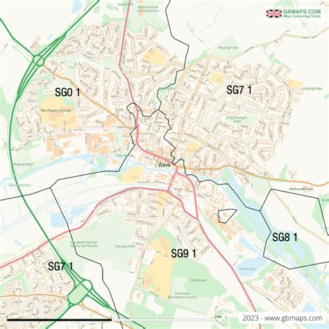 Ware Vector Street Map