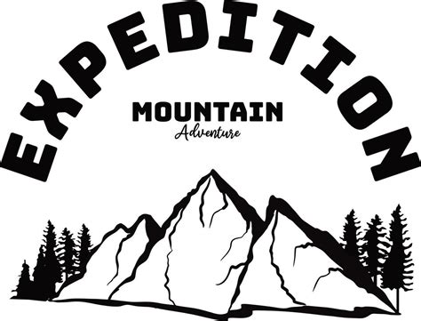 Mountain Vector Logo Design Black and White 24399274 Vector Art at Vecteezy