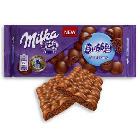 Milka Bubbly Alpine Milk Chocolate Candy Bar