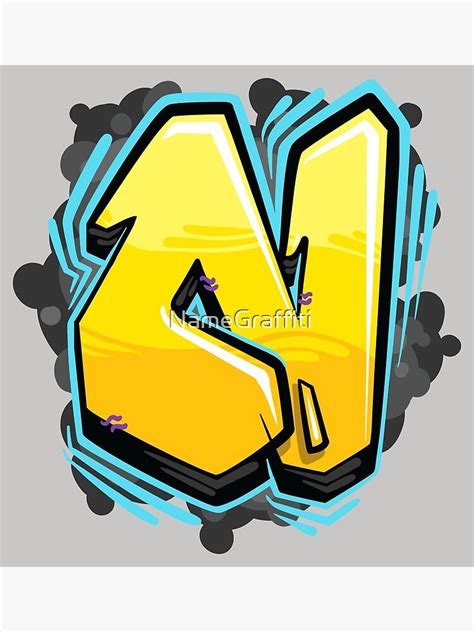 "Graffiti Letter N" Art Print for Sale by NameGraffiti | Redbubble