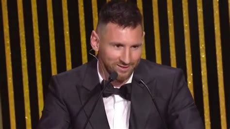 Messi's 8th Ballon d'Or Speech (English) - YouTube