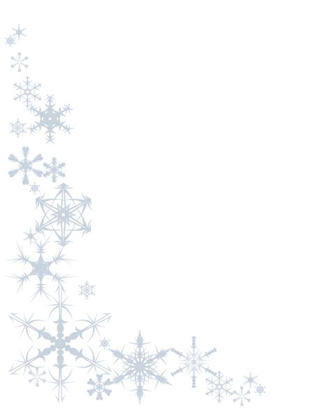 Free Snowflake Page Border Transparent, Download Free Snowflake Page ...