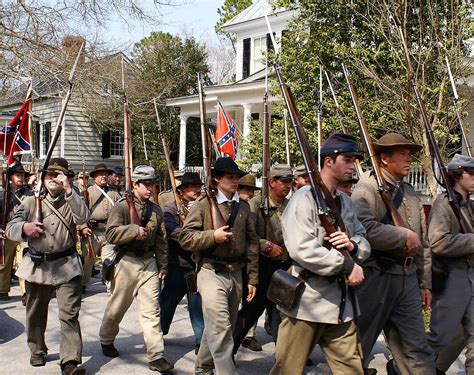 Confederate Soldiers Marching Photograph by Rodger Whitney - Fine Art ...