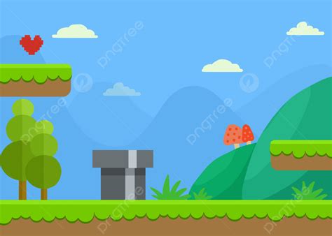 Cartoon Game Landscape Hill Background, Cartoon, Game, Landscape ...