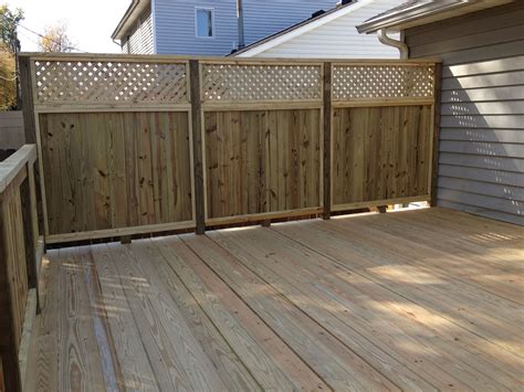 Wood Deck Privacy Fence Ideas