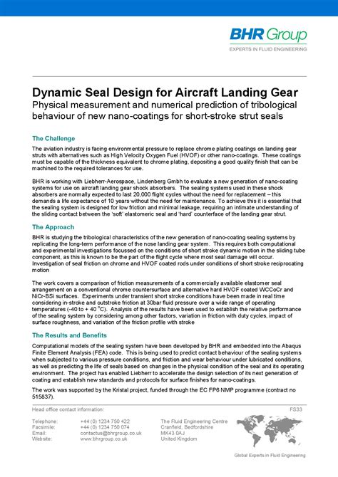 Dynamic Seal Design For Aircraft Landing Gear