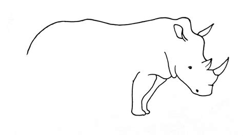 How To Draw A Rhino (Easy Step By Step Tutorial - Bujo Babe