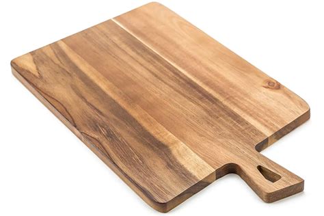 Large Acacia Wood Cutting Board With Handles For Food Prep Vegetables ...