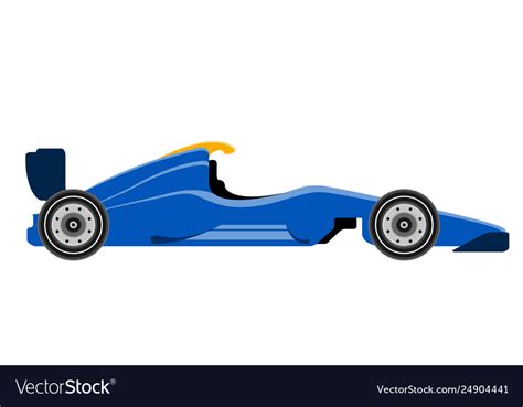 Side view a formula 1 racing car Royalty Free Vector Image