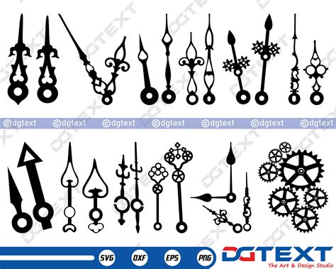 Clock Hands SVG, Clock Hands Vector, Silhouette, Cricut File, Clipart ...