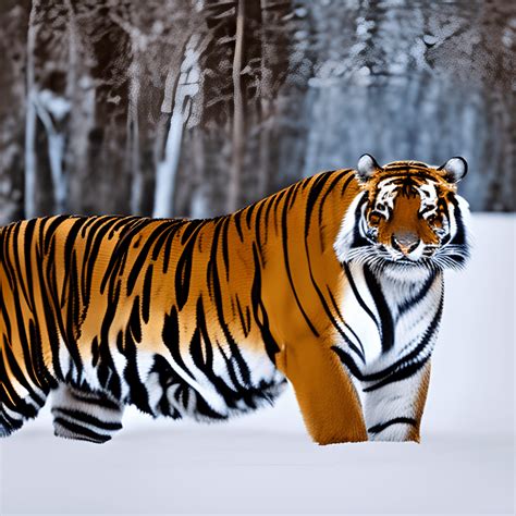 Realistic Photograph of a Full Body Siberian Tiger · Creative Fabrica