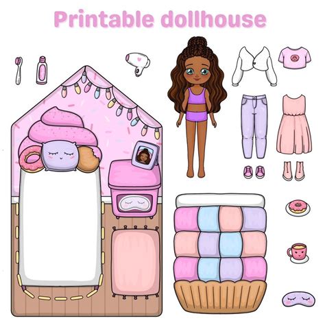 Printable Paper Dollhouse Candy House Busy Book Activities ...